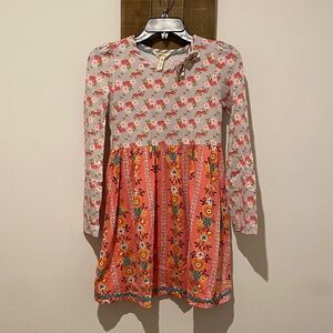 Matilda Jane Floral Pink and Orange Kids Dress